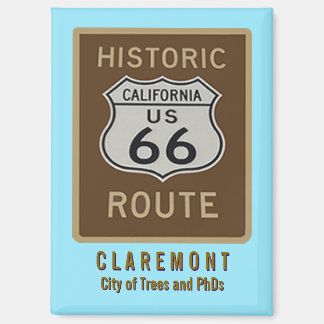 Imán de nevera de la Ruta 66 Claremont