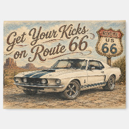Imán de nevera de la Ruta 66 Vintage |
