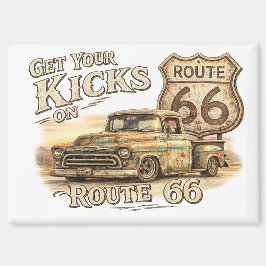 Imán de nevera de la ruta 66 vintage |
