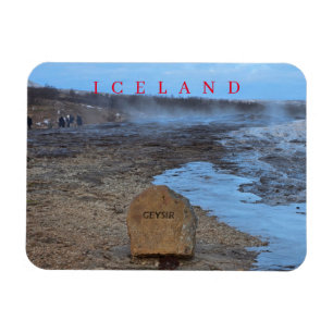 Imán de nevera de la zona geotérmica de Geysir en