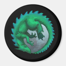 Imán de nevera de Luna de Dragón