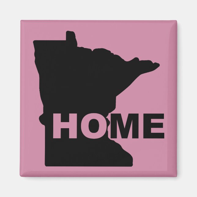 Imán de nevera de Minnesota, hogar lejos del estad (Frente)