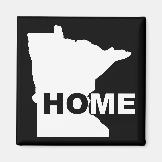 Imán de nevera de Minnesota, hogar lejos del estad (Frente)