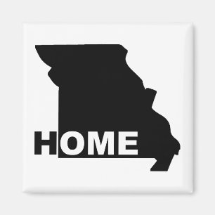Imán de nevera de Missouri, hogar lejos del estado