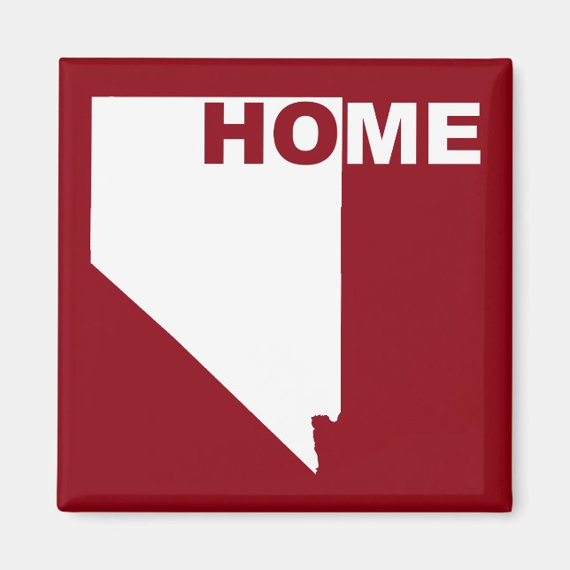 Imán de nevera de Nevada, hogar lejos del estado (Frente)