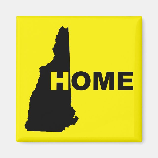 Imán de nevera de New Hampshire, hogar lejos del e (Frente)