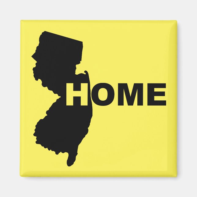 Imán de nevera de Nueva Jersey, hogar lejos del es (Frente)