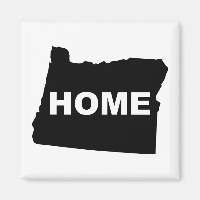 Imán de nevera de Oregon, hogar lejos del estado (Frente)