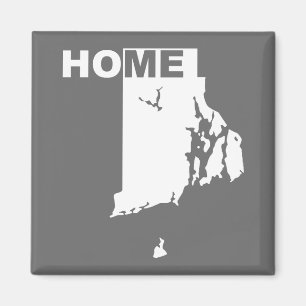 Imán de nevera de Rhode Island, hogar lejos del es