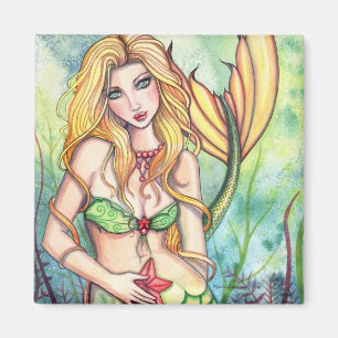 Imán de nevera de sirena de Molly Harrison