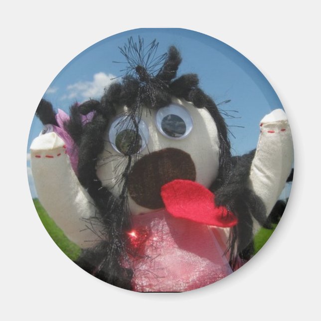 imán de nevera de Tatty Ragdoll (Frente)