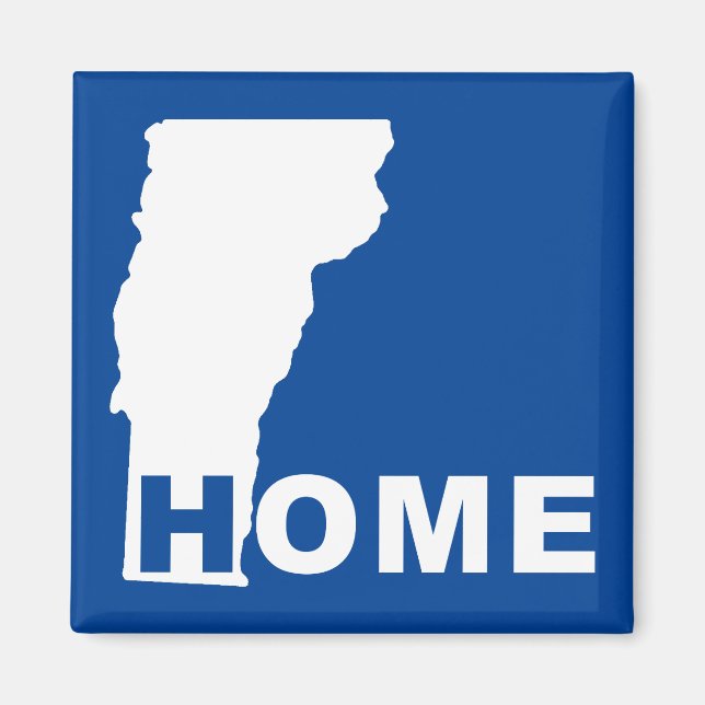Imán de nevera de Vermont, hogar lejos del estado (Frente)