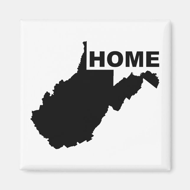 Imán de nevera de West Virginia, hogar lejos del e (Frente)