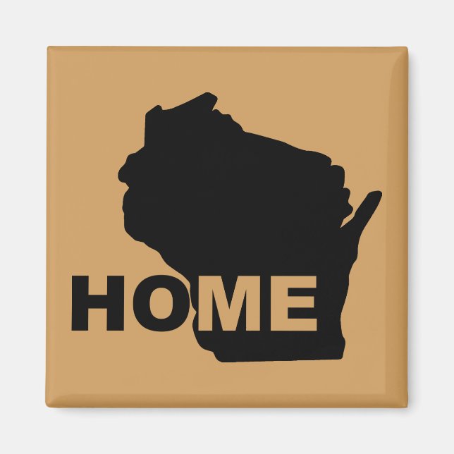 Imán de nevera de Wisconsin, hogar lejos del estad (Frente)