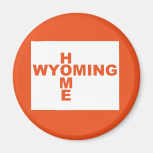 Imán de nevera de Wyoming, hogar lejos del estado