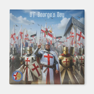 Imán de nevera del día de San Jorge de Britain Fir