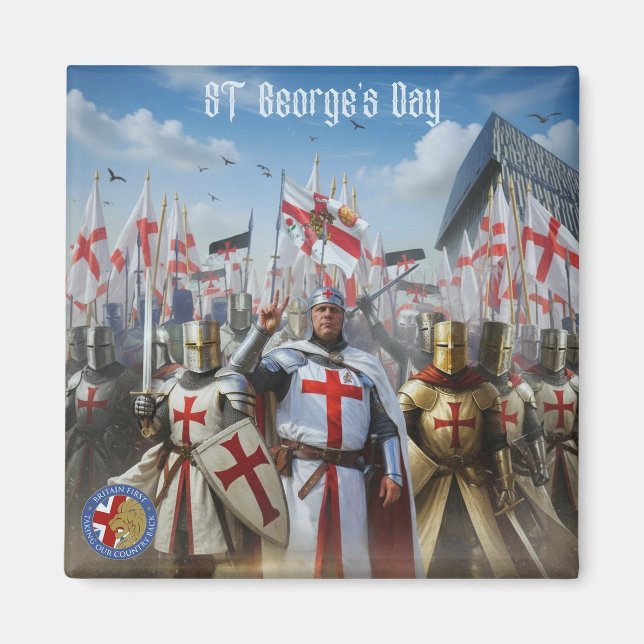 Imán de nevera del día de San Jorge de Britain Fir (Frente)