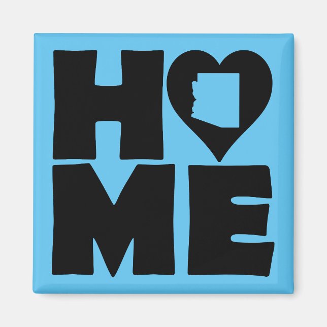 Imán de nevera del estado de Arizona Home Heart (Frente)