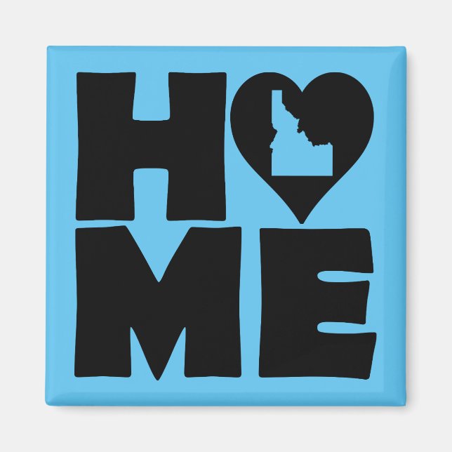 Imán de nevera del estado de Idaho Home Heart (Frente)