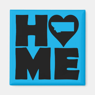 Imán de nevera del estado de Montana Home Heart