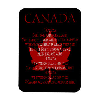 Imán de nevera del himno de Canadá Imanes personal