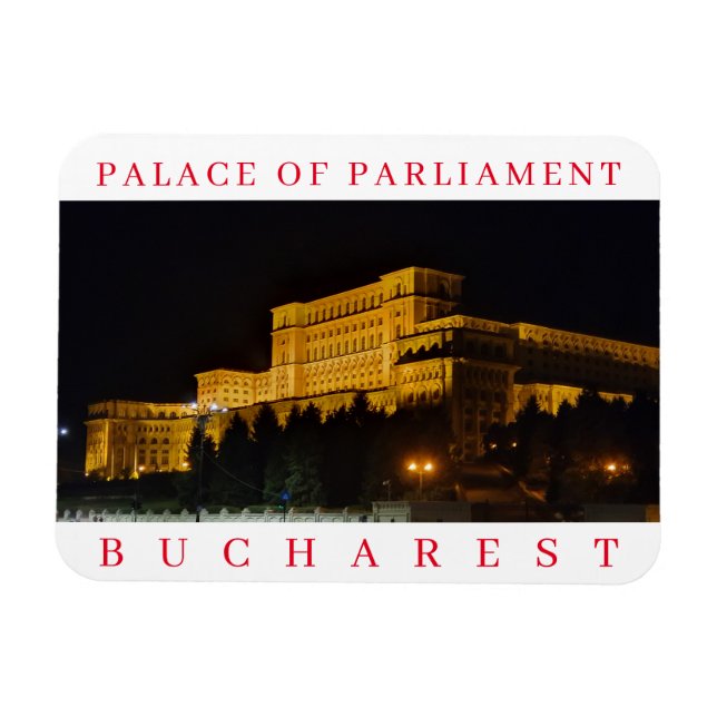 imán de nevera del Palacio del Parlamento de Bucar (Horizontal)