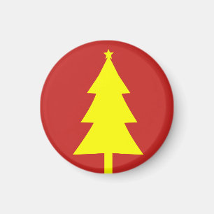 Imán de nevera divertido de árbol de Navidad de ab