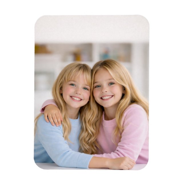Imán de nevera flexible personalizado con foto (Vertical)