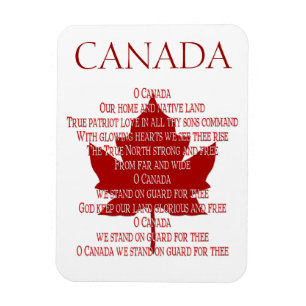 Imán de nevera himno de Canadá Imanes personalizad