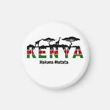 Imán de nevera Kenya Hakuna Matata.