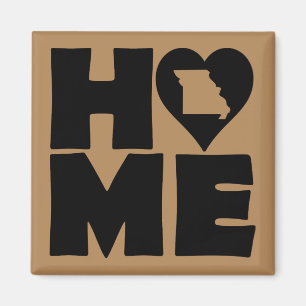 Imán de nevera Missouri Home Heart State