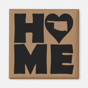 Imán de nevera Oklahoma Home Heart State