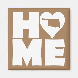 Imán de nevera Oklahoma Home Heart State