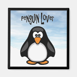 Imán de nevera para amantes de los pingüinos