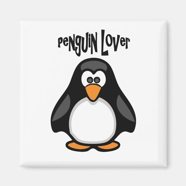Imán de nevera para amantes de los pingüinos (Frente)