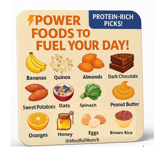 Imán de nevera para aumentar la energía natural (Boost your energy with this daily nutrition guide magnet—perfect for tired moms, students & busy pro)