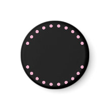 Imán de nevera perlas (negro y rosa)