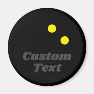 Imán de nevera personalizado de pelota de squash d