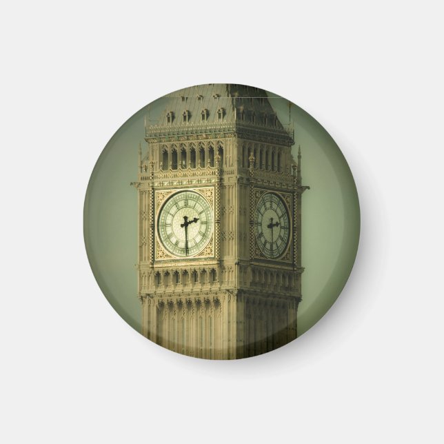 Imán de nevera redondo Big Ben (Frente)