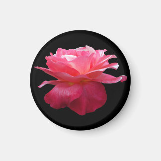 Imán de nevera redondo de rosa rosa regalo para ja
