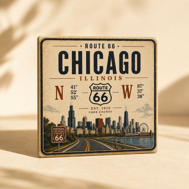 Imán de nevera Retro Chicago Ruta 66 (Subido por el creador)