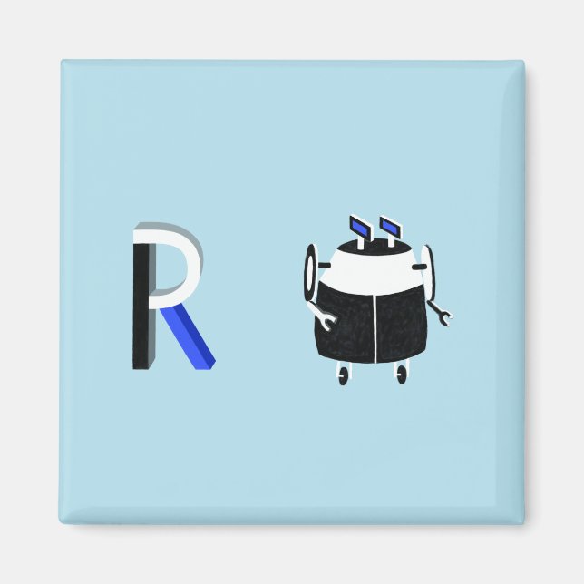 Imán de nevera robot (Frente)