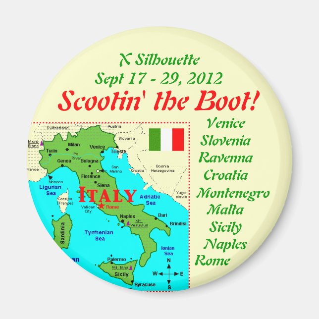imán de nevera scootin'theboot (Frente)