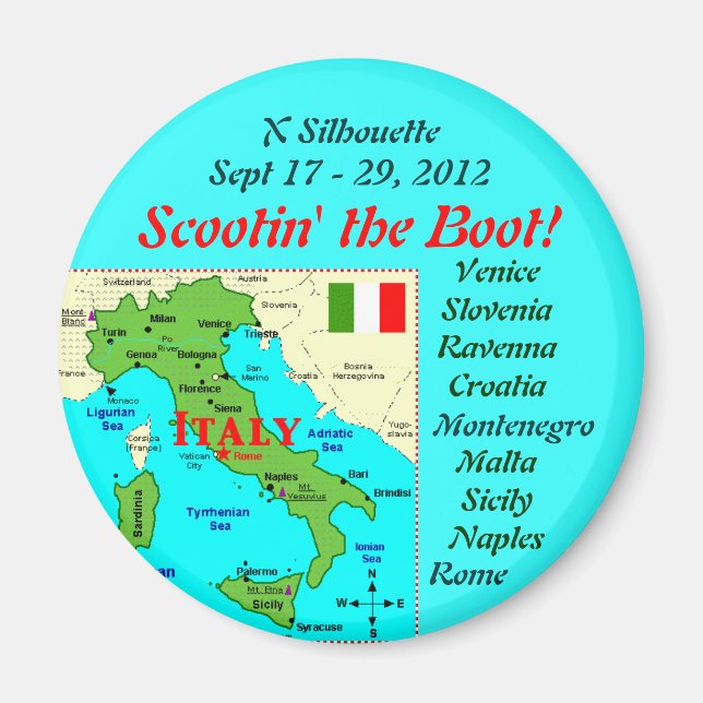 imán de nevera scootin'theboot (Frente)