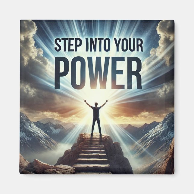 Imán de nevera 'Step Into Your Power' (Frente)