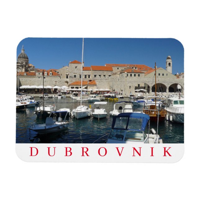 imán de neveras del puerto de Dubrovnik (Horizontal)