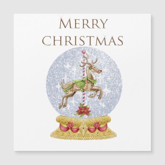 Imán de nieve vintage (Anverso)