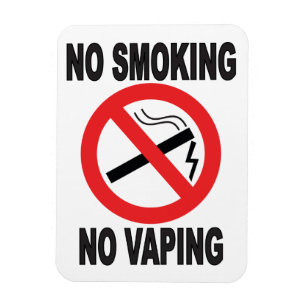 Imán De no fumadores ninguna señal de peligro de Vapin