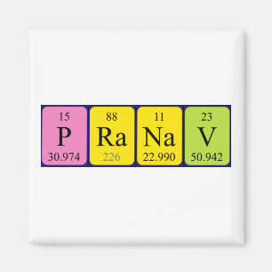 Imán de nombre de tabla periódica