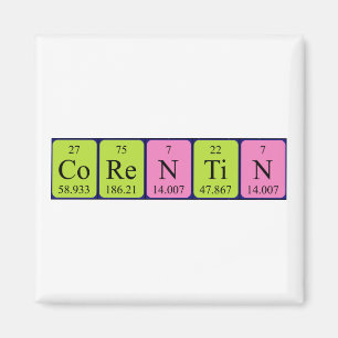 Imán de nombre de tabla periódica Corentin